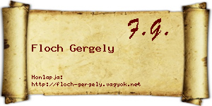 Floch Gergely névjegykártya